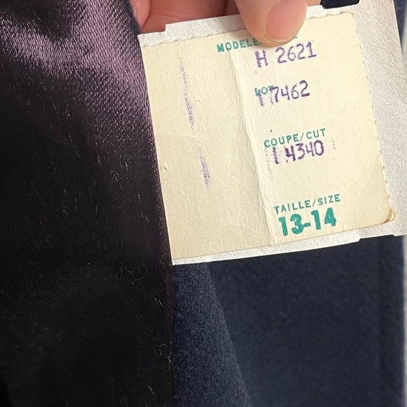 Vintage Fennelli Navy Wool Capelet Coat Women’s size 13/14 - Picture 9 of 15